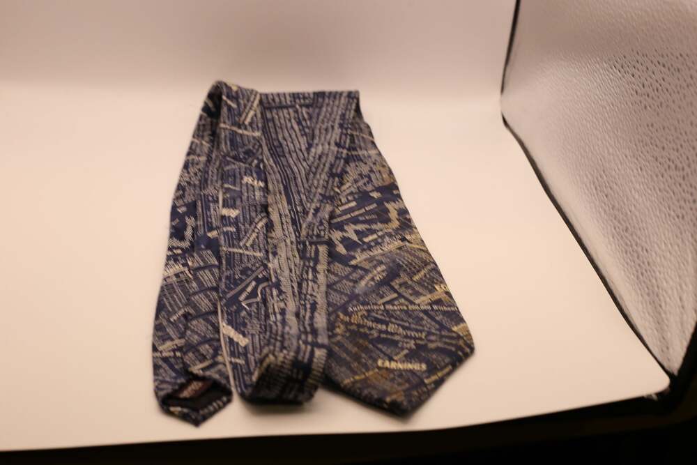 Museum Artifacts Stock Market Financial Data Print Silk Necktie
